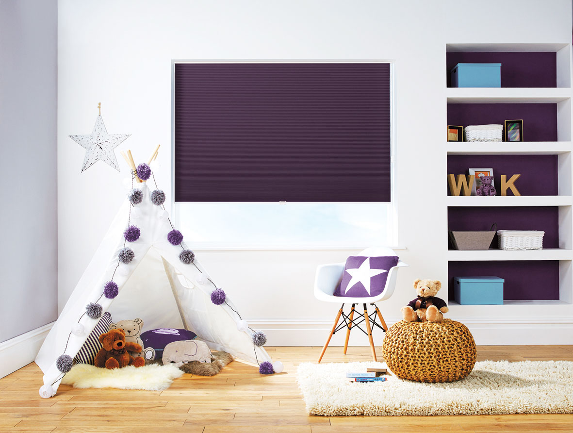Darby Plum Honeycomb Blinds