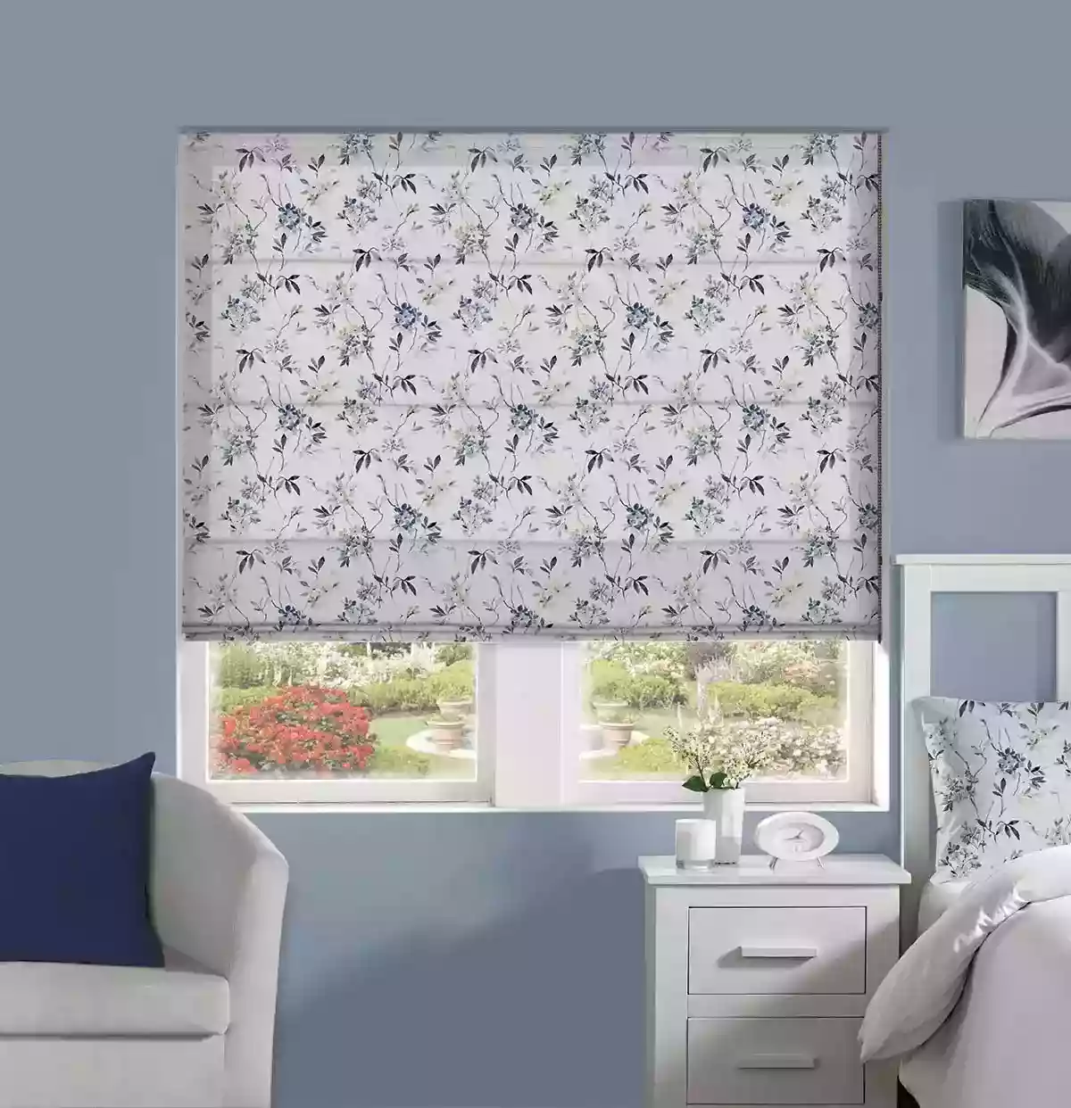 Blossom Lagoon Roman Blind